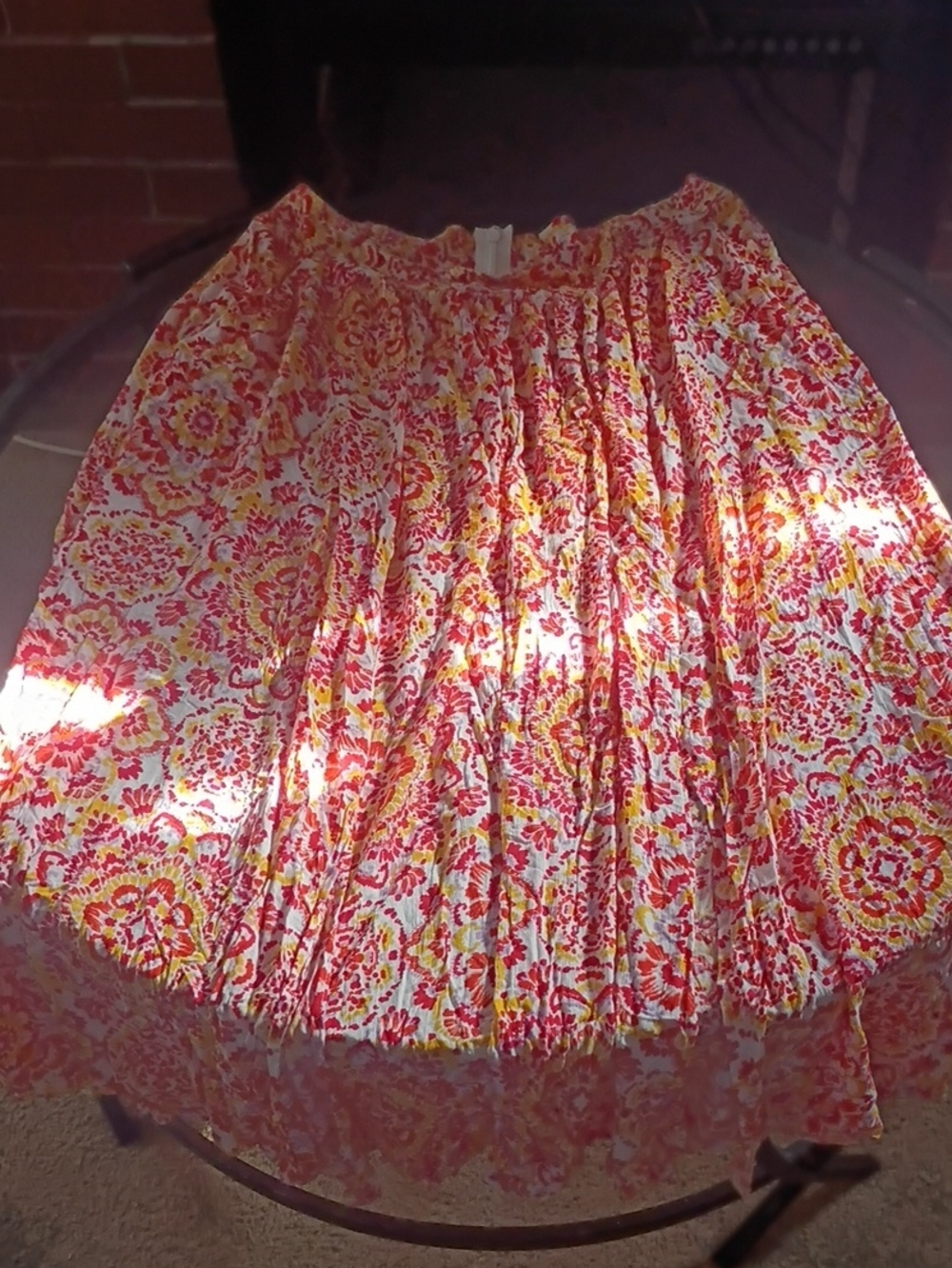torrid Floral Circle Skater Skirt in Pink & Yellow